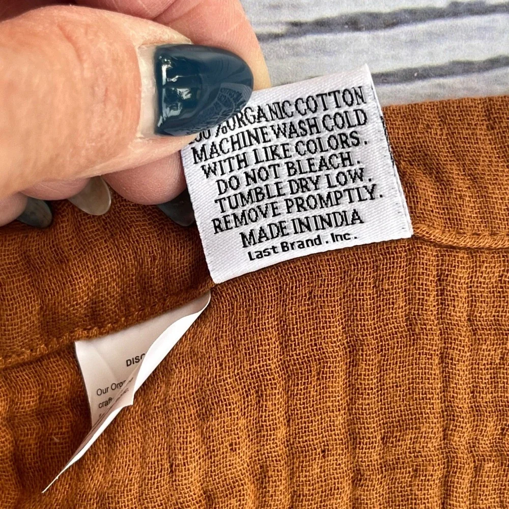 Quince Organic Airy Cotton Gauze Napkin Terracotta Rust 18x18 Square Crinkle